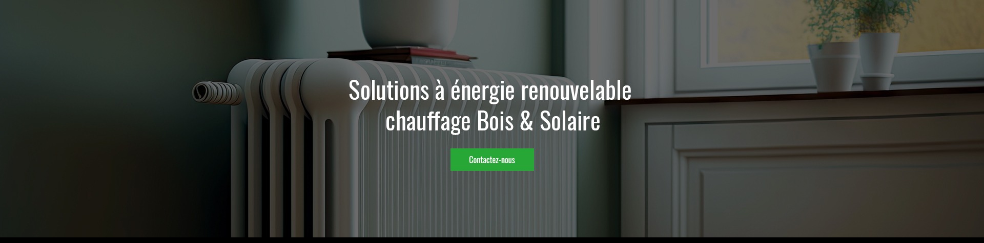 Solutions à énergie renouvelable, chauffage Bois & Solaire — bouton Contactez-nous